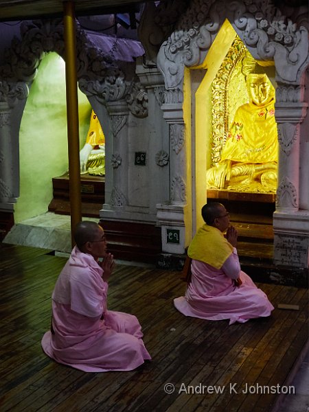 170210_GX8_1070352.jpg - Two nuns in meditation, Shwedagon Pagoda, Yangon, Myanmar